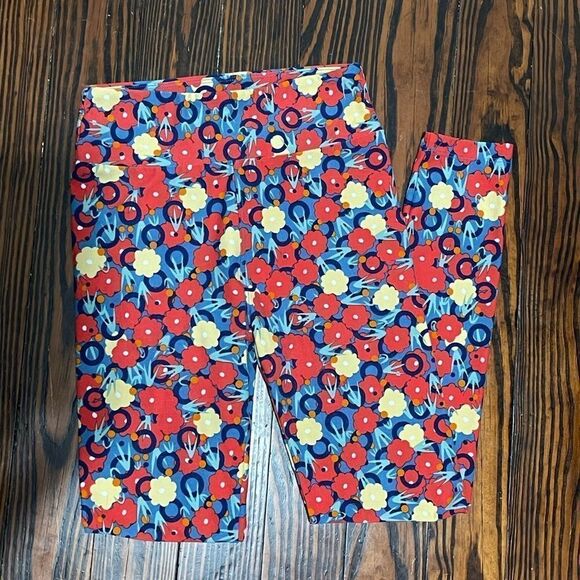 FLORAL Print Leggings by Lularoe‎ OS - Picture 1 of 6